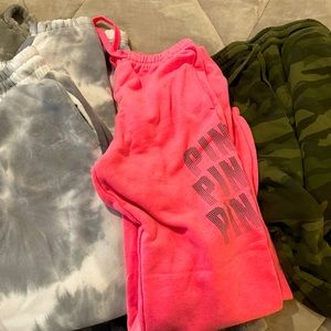 3 pair of sweats.